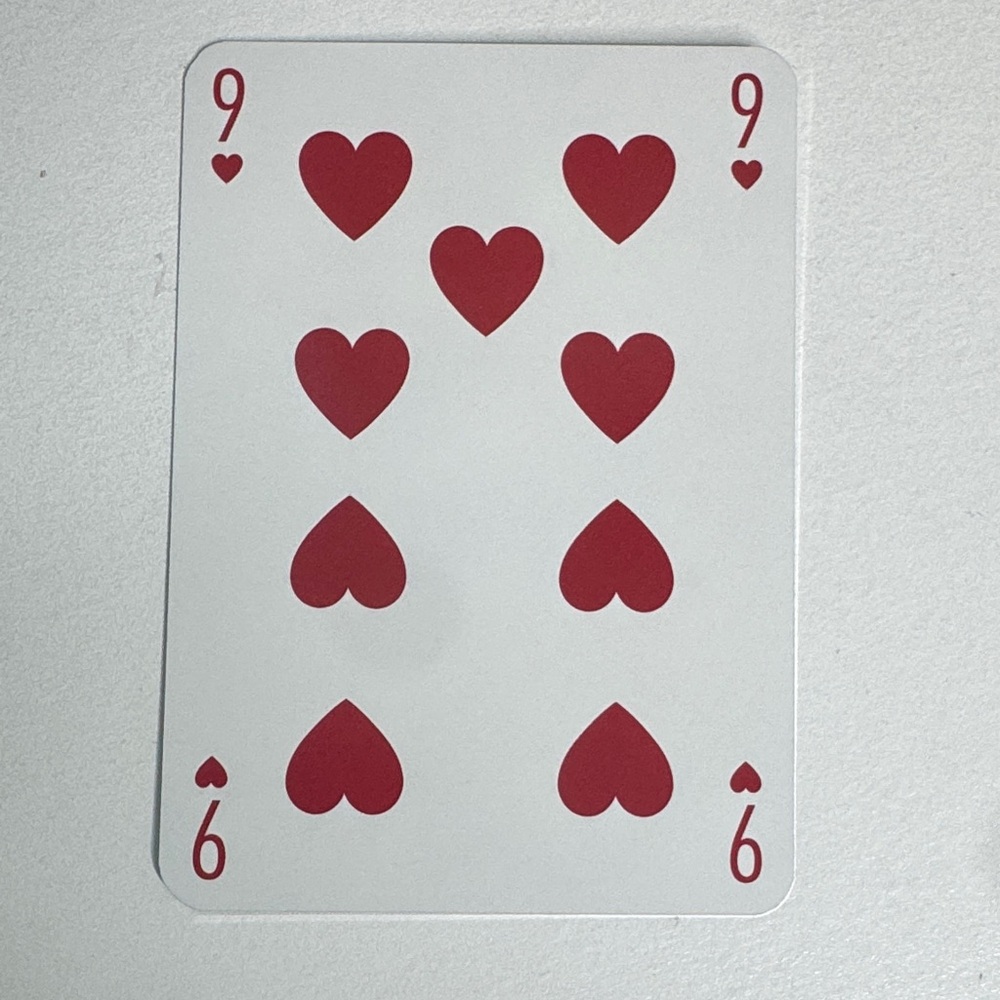 Louis Vuitton Playing Card - 9 Red Hearts